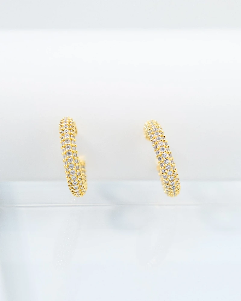 18K Plated Toda Hoops