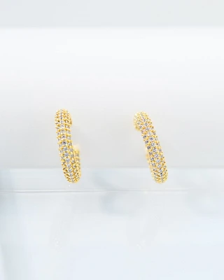 18K Plated Toda Hoops