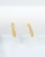 18K Plated Toda Hoops