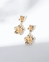 16K Plated Cherry Blossom Earrings