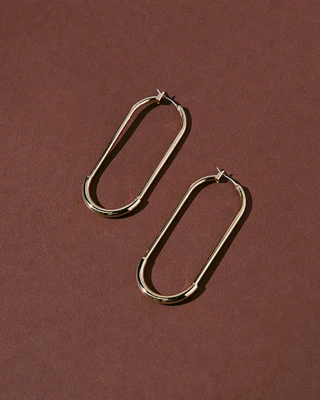 16K Plated Clip Hoop Earrings