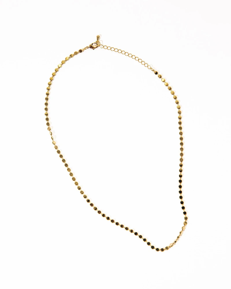 18K Plated Metallic Dots Chain Necklace