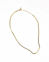 18K Plated Metallic Dots Chain Necklace