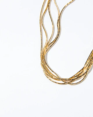 18K Plated 5 Layers Chain Necklace