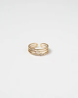 14K Plated Trinity Ring