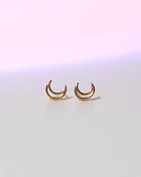 Hollow Moon Post Earring