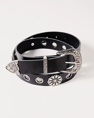 Flora Leather Belt