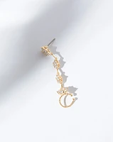 16K Plated Cherry Blossom Ear Cuff