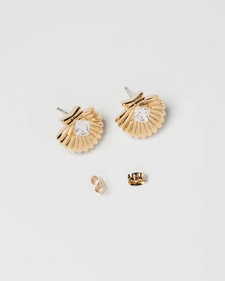 18K Plated Fancy Shell Earring