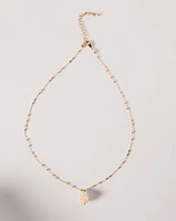 14K Plated Pearl Cluster Necklace