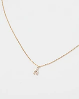 18K Plated Wishbone Necklace