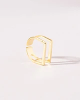 14K Plated Double Line Ring