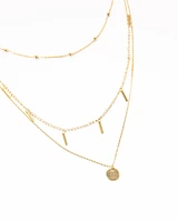 16K Plated Grace Layered Necklace