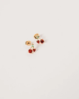 18K Plated Tiny Cherries Earrings