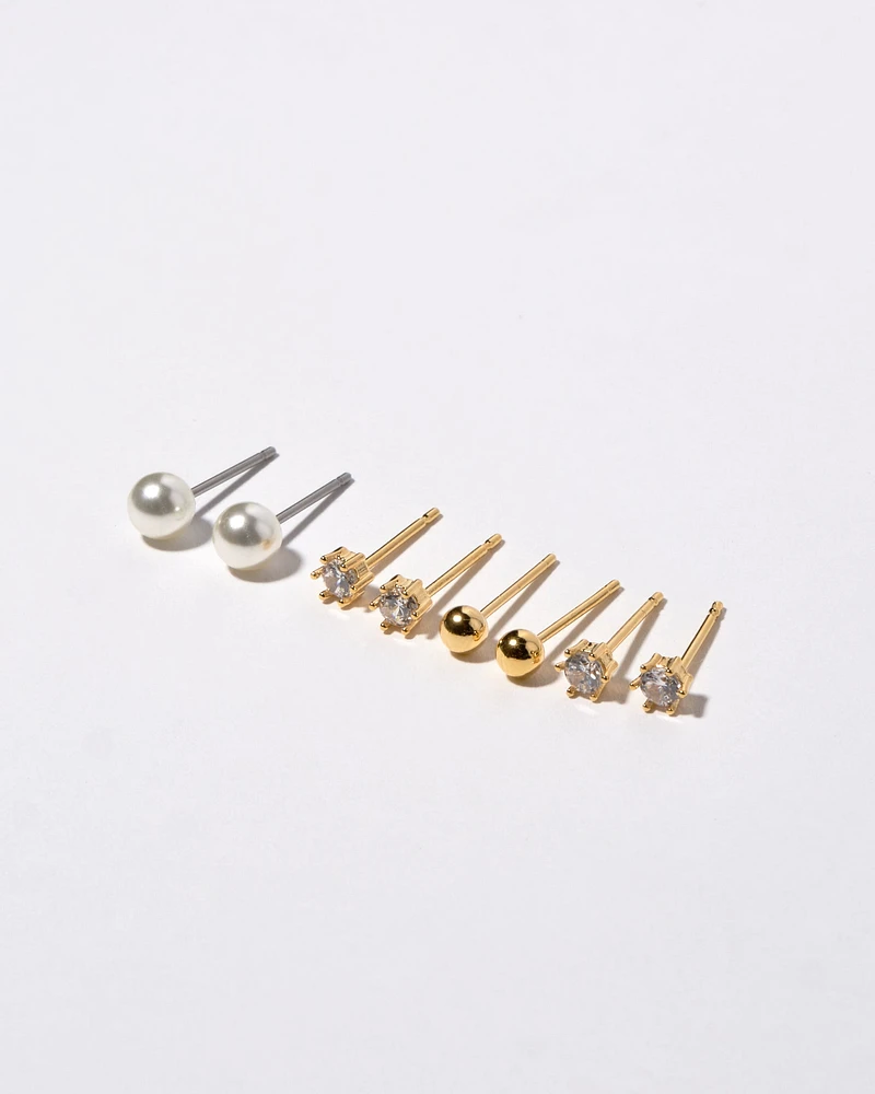 16K Plated Estrellita Post Earring Set