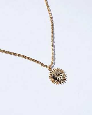 18K Plated Sun Sun Necklace