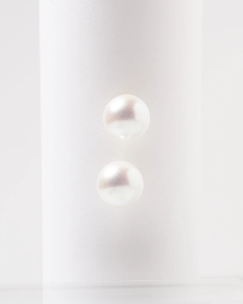 Big Pearl Post Earrings