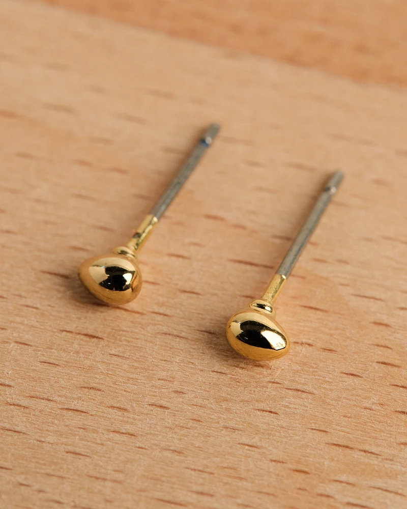16k Plated Seed Stud Earrings