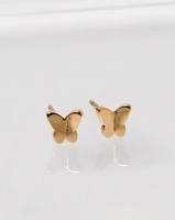 14K Plated Fly Away Post Earring