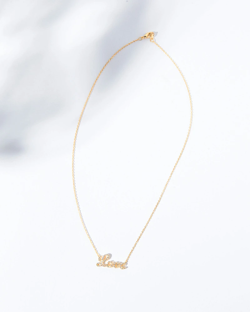 16K Plated Love Love Necklace