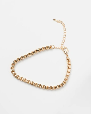 16K Plated Box Chain Bracelet