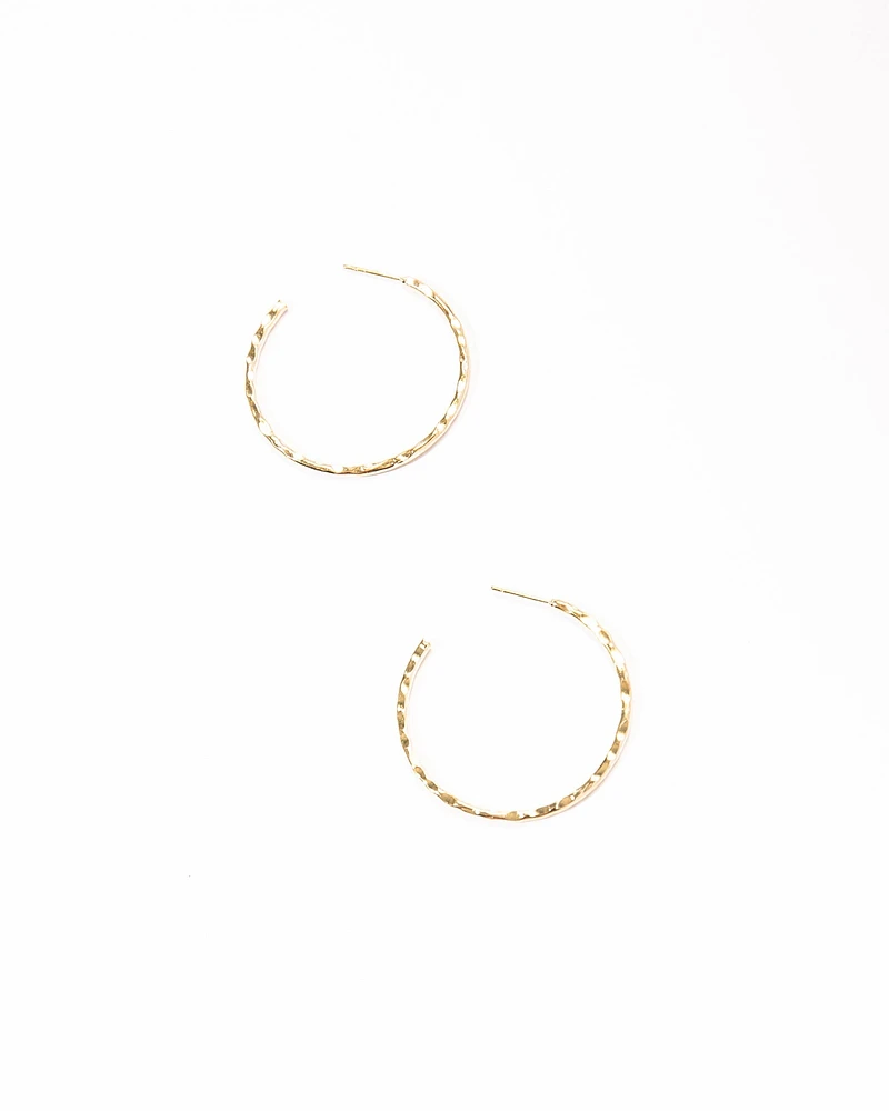 16K Plated Jazz Hoop Earrings