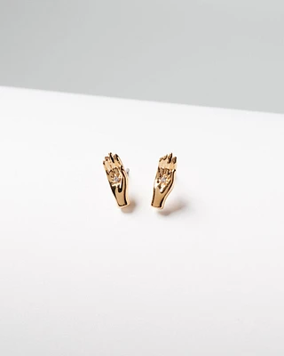 16K Plated Healing Hands Earrings
