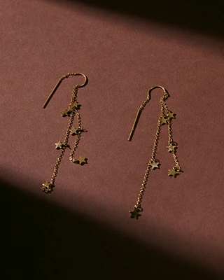 18K Plated Star Bright Earrings