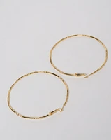 16K Plated Kiara Hoops