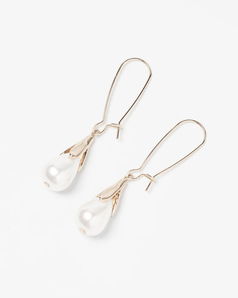 16K Plated Pearl Bud Earrings