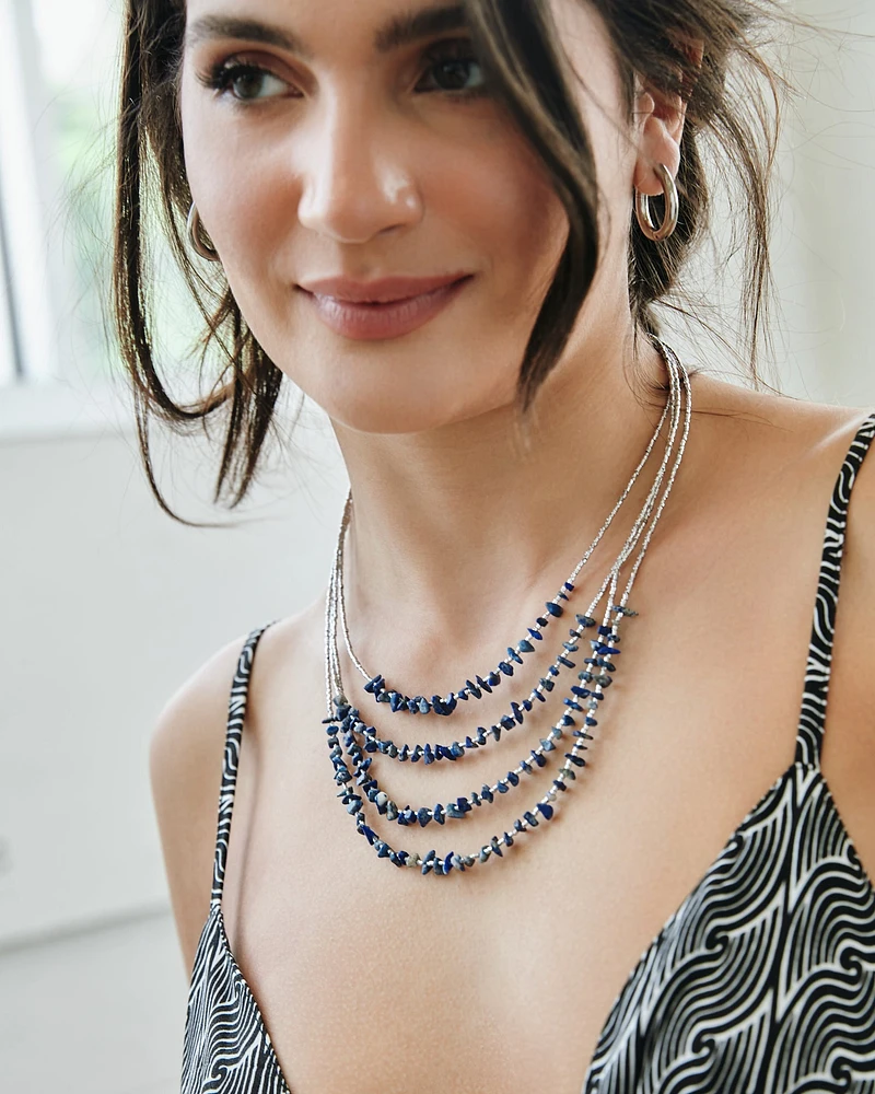 Blue Layered Necklace