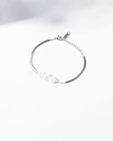 Silver Pearl Snake Bracelet