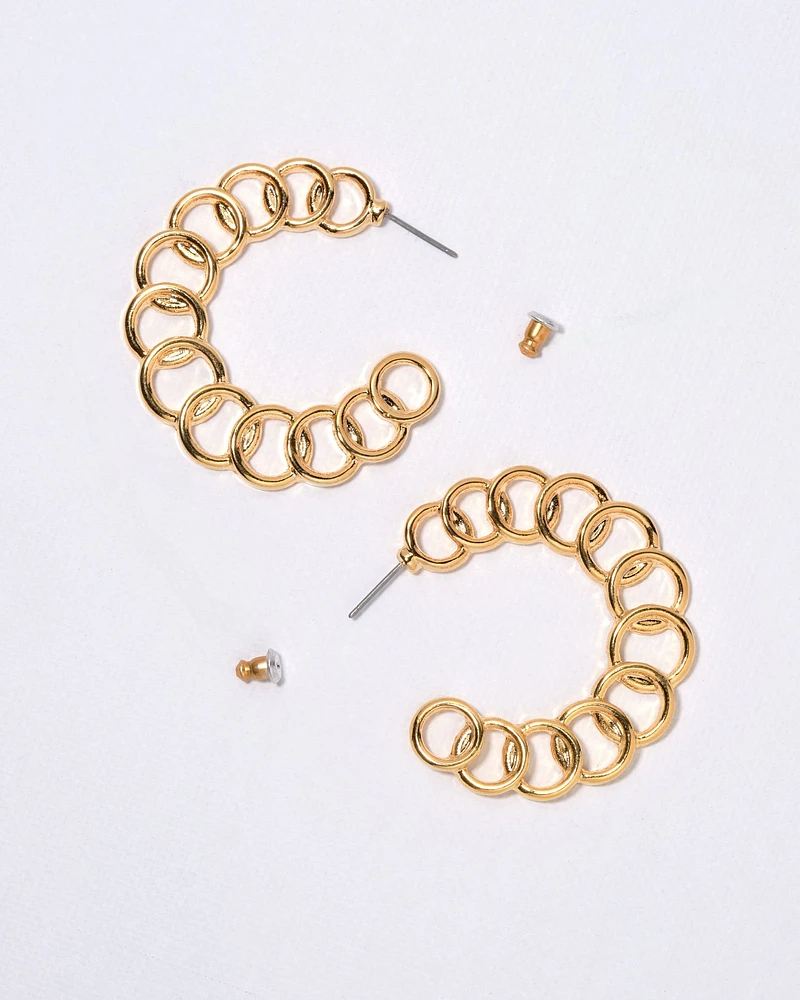 18K Plated Infinite Earrings