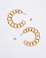 18K Plated Infinite Earrings