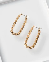 16K Plated Twisty Earrings