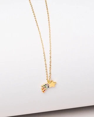 18K Plated Shooting Star Necklace