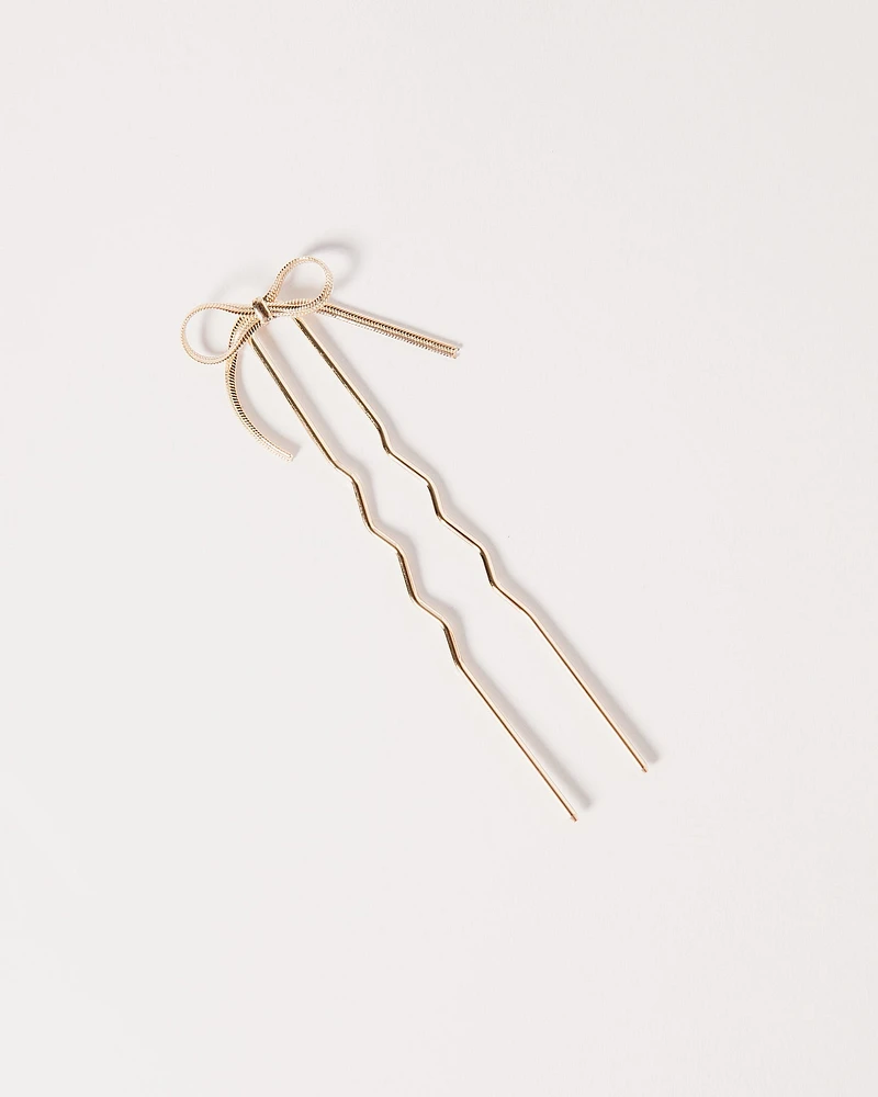 14K Plated Coquette Hair Pin