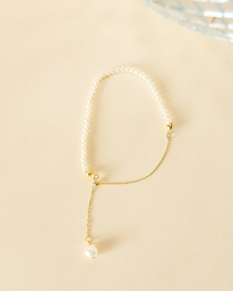 18K Plated Basic Pearly Bracelet