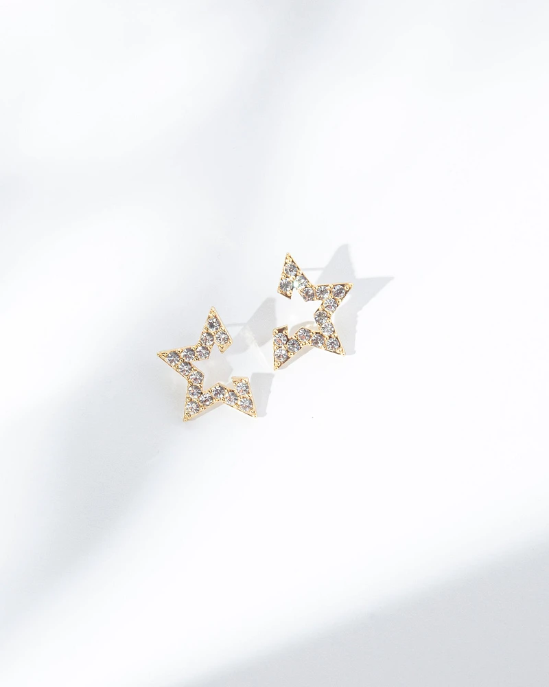 18K Plated Star Earrings