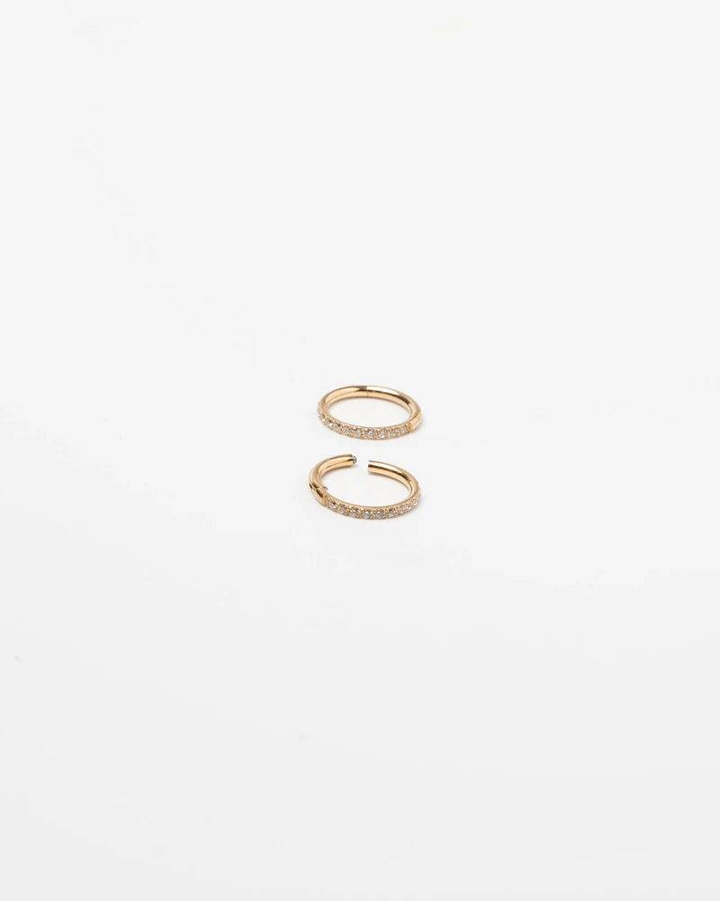 18K Plated Delicate Tiny Hoops