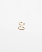 18K Plated Delicate Tiny Hoops