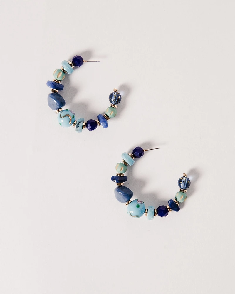 16K Plated Feeling Blue Earrings