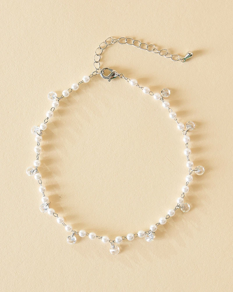 Pearls & Crystals Anklet