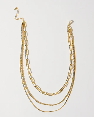 16K Plated Lorena Layered Necklace