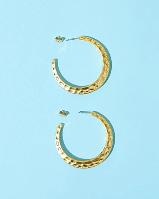 Hammered Moon Earrings