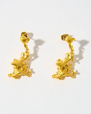 20K Plated Reef Earrings