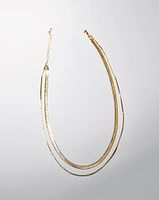 18K Plated Double Snake Necklace