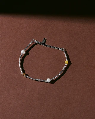 Cute Silver Beaded Bracelet