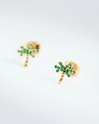 16K Plated Palmita Stud Earrings