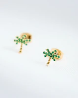 16K Plated Palmita Stud Earrings